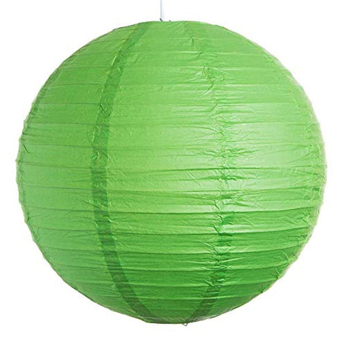 Amscan Round Paper Lanterns, 9 1/2 inches, Kiwi