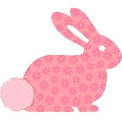 Pink Floral Bunny Cutout | Easter Decoration