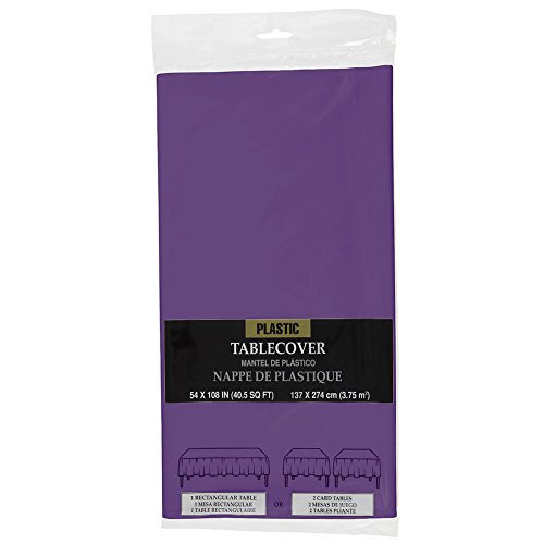 JAM Paper Rectangular Plastic Table Cover - 54 x 108 - Purple - Sold Individually