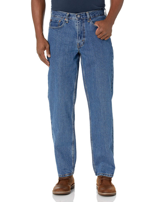 Levi's Men's 550 Relaxed Fit Jeans (Also Available in Big & Tall), Medium Stonewash, 34W x 34L