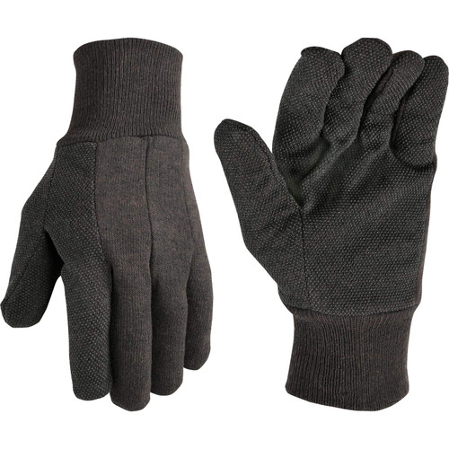 Wells Lamont Work Gloves, Hob Nob Jersey Basic, Large (302L) , Brown