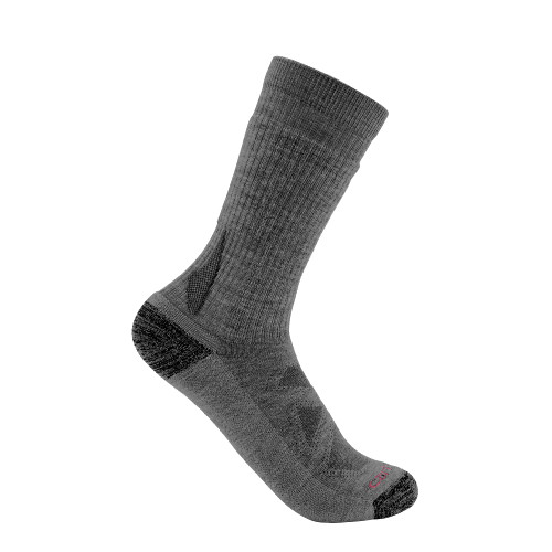 Carhartt Women's Heavyweight Merino Wool Blend Boot Sock, Carbon Heather, Large
