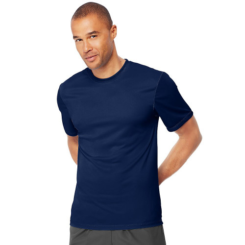 Hanes Cool DRI Tagless Men`s T-Shirt Navy