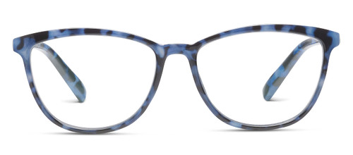 Peepers by PeeperSpecs Women's Bengal Cat-Eye Blue Light Blocking Reading Glasses, Navy Tortoise, 54.9 + 0