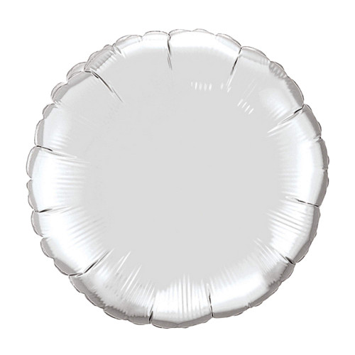 Qualatex 36 Inch Round Plain Foil Balloon (One Size) (Silver)