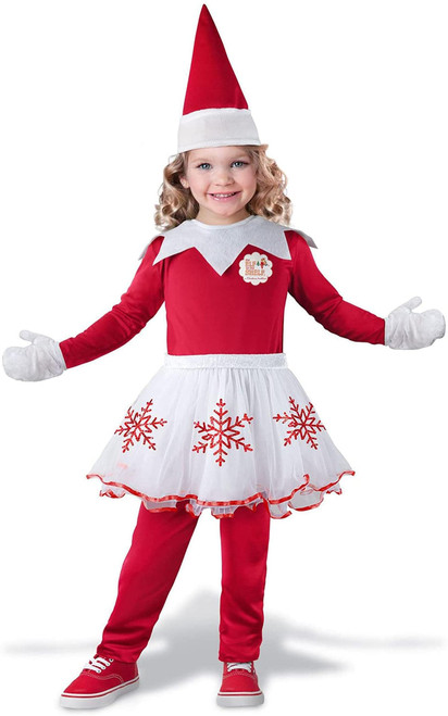 FunWorld The Elf on The Shelf Toddler Girl, Elf Costume Red, Size 3T, (7995S)