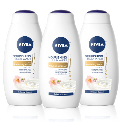NIVEA Nourishing Botanical Blossom Body Wash, Pack of 3, 20 Fl Oz Bottles NIVEA Nourishing Botanical Blossom Body Wash, Pack of 3, 20 Fl Oz Bottles