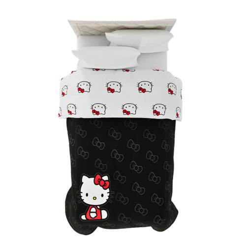 Franco Hello Kitty Bedding Super Soft Microfiber Reversible Comforter, Twin, (Official Licensed Product)