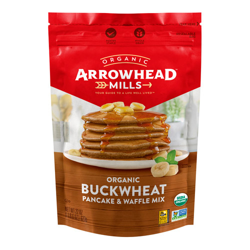 Arrowhead Mills Organic Pancake & Waffle Mix, 22oz, Buckwheat Arrowhead Mills Organic Pancake & Waffle Mix, 22oz, Buckwheat