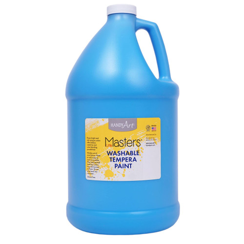 Handy Art Little Masters Washable Tempera Paint, Light Blue, Gallon, 128 oz., 1 Gallon (Pack of 1)