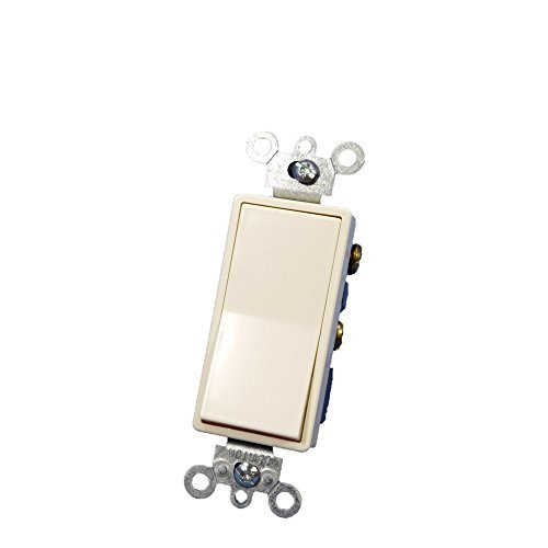 Leviton 5604-2A 15 Amp, 120/277 Volt, Decora Rocker 4-Way AC Quiet Switch, Residential Grade, Grounding, Almond