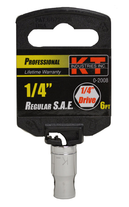 K-T Industries 0-2008 1/4" Drive x 1/4" 6-Point Regular Socket
