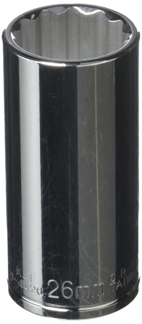 K-T Industries 0-4426 1/2" Drive x 26mm 12-Point Deep Socket
