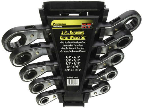 K-T Industries 3-5105 5 Pc Ratcheting Wrench Set