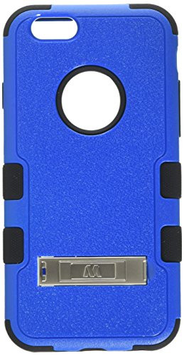 Asmyna iPhone 6 Tuff Hybrid Phone Protector Cover with Stand - Retail Packaging - Natural Dark Blue/Black