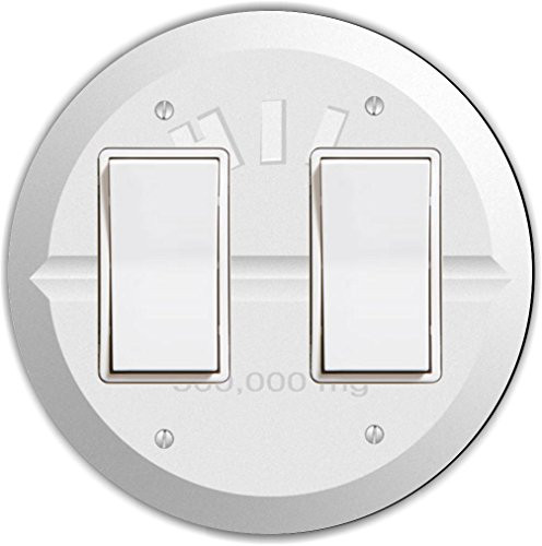 Rikki Knight RND-LSPROCKDBL-106 Chill Pill Round Double Rocker Light Switch Plate