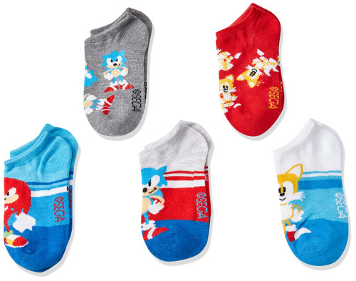 Sonic The Hedgehog Boys 5 Pack No Show Socks