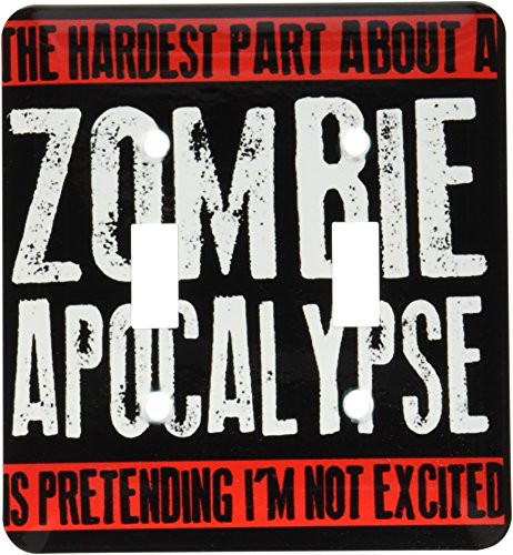 3dRose lsp_193279_2 The Hardest Part About a Zombie Apocalypse, Light Switch Cover