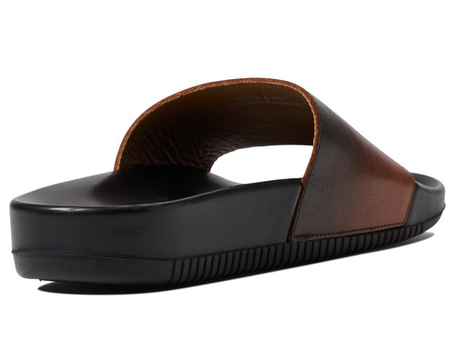 Massimo Matteo Cacimba Burnished Slide Sandals for Men - Synthetic Outsole, Open Toe Silhouette, and Slide On Style Shoes Whisky 10 D - Medium
