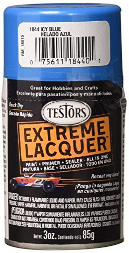 Testors 1844MT 3 oz. Lacquer Spray Gloss Paint, Icy Blue