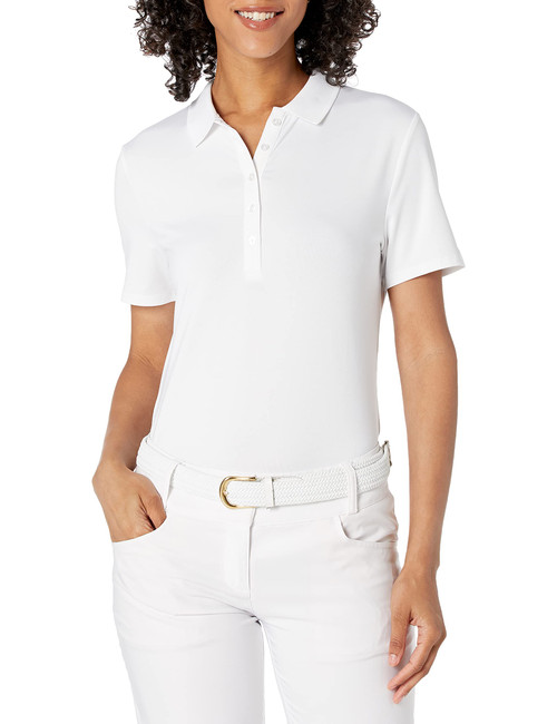 Callaway Short Sleeve Opti-dri Stretch Solid Polo, White, X Large