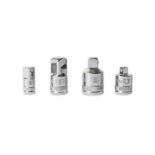 4 Piece Socket Adapter and Reducer Set | ARES 70007 | 1/4', 3/8', & 1/2' Ratchet/Socket Set/Extentsion Conversion Kit | Premium Chrome Vanadium Steel with Mirror Finish