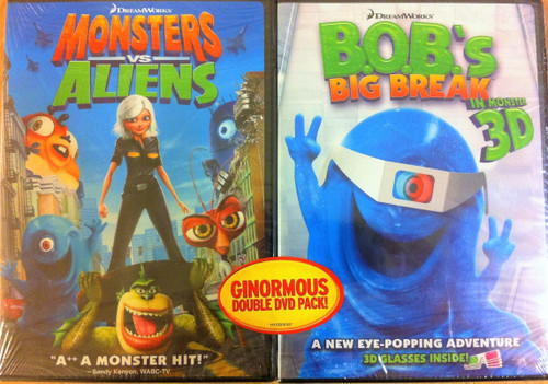 Paramount Monsters Vs Aliens-ginormous [dvd/2 Discs/side/bobs Big Break 3-d]