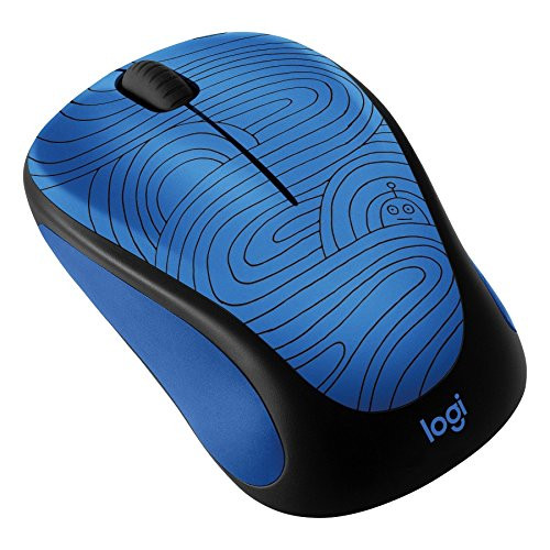 Logitech M317c Wireless Mouse - Blue Lines