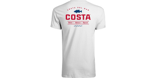 Costa Del Mar Topwater Short Sleeve T Shirt, White, Medium