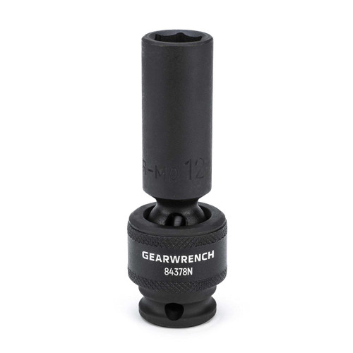 GEARWRENCH 3/8" Drive 6 Point Deep Universal Impact Metric Socket 12mm - 84378N