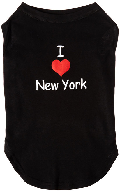 Mirage Pet Products 16-Inch I Love New York Screen Print Shirts for Pets, X-Large, Black