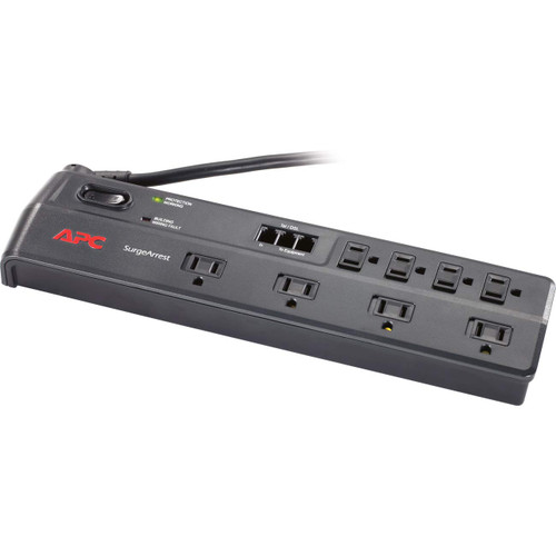 Apc Surgearrest Home/office 8-outlets Surge Suppressor - Receptacles: 8 X Nema 5-15r - 1750j
