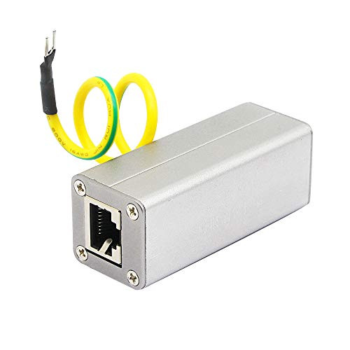 CERRXIAN RJ45 Ethernet Network Surge Protector Outdoor Thunder Lightning Arrester Protection Device for Gigabit POE Switch Camera SPD Protection Suppressor