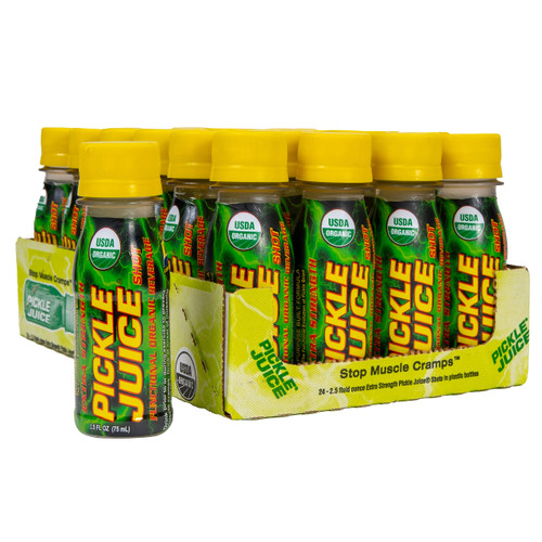 Pickle Juice Sports Drink Shots, Extra Strength - Relieves Cramps Immediately - Electrolyte Pickle Juice Shots for Day & Night Time Cramp Relief - Pickle Juice for Leg Cramps - 2.5 oz, 24 Pack Pickle Juice Sports Drink Shots, Extra Strength - Relieves Cramps Immediately - Electrolyte Pickle Juice Shots for Day & Night Time Cramp Relief - Pickle Juice for Leg Cramps - 2.5 oz, 24 Pack