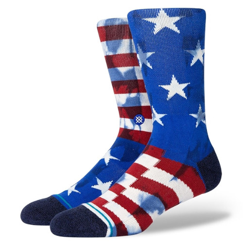 Stance Men's Banner Classic Crew Sock (SM (Men's Shoe 3-5.5, Women's Shoe 5-7.5), Navy)
