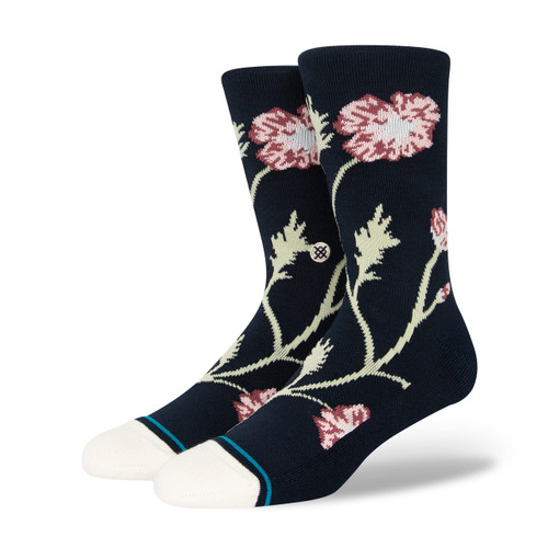 Stance Poppie Crew Socks (Medium, Navy)