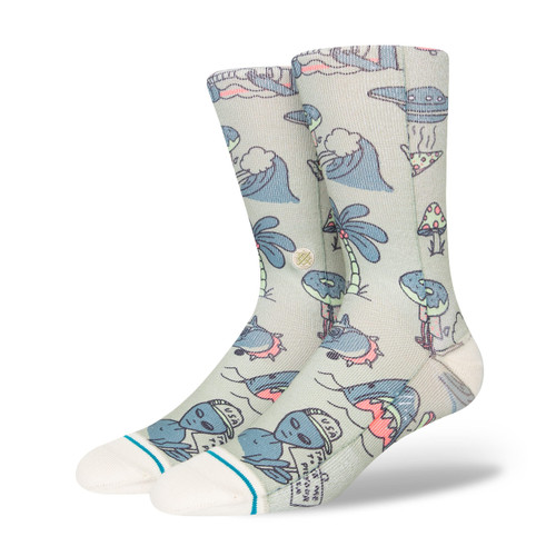 Stance Hunger Crew Socks (Medium, Sage)