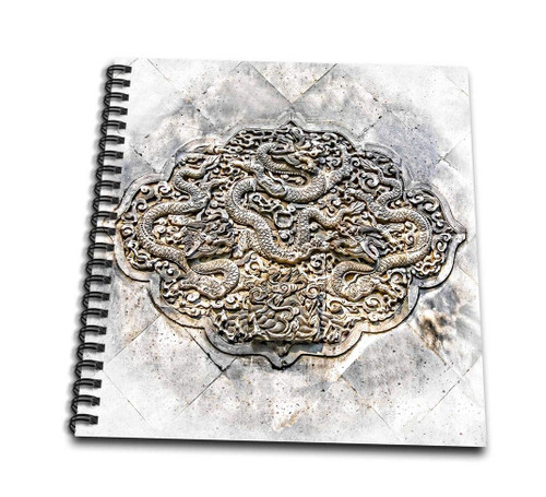 3dRose db_45117_2 Stone Dragon Sculpture-Memory Book, 12 by 12"