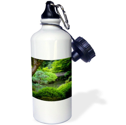 3dRose Japanese Garden, Portland, Oregon, USA-Sports Water Bottle, 21oz , 21 oz, Multicolor