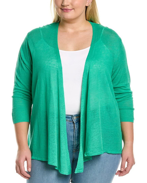 NIC+ZOE Women's Plus Size 4-Way Cardy, Jade, 1X
