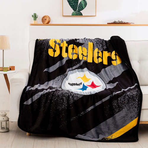 Northwest NFL Velocity Silk Touch Sherpa Throw Blanket, 50" x 60" Pittsburgh Steelers Northwest NFL Velocity Silk Touch Sherpa Throw Blanket, 50" x 60" Pittsburgh Steelers