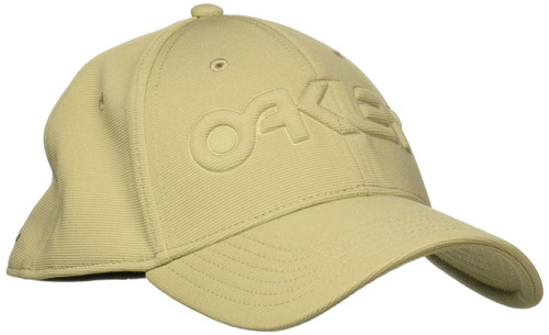Oakley Men's 6 Panel Stretch Hat Embossed, Safari, L/XL