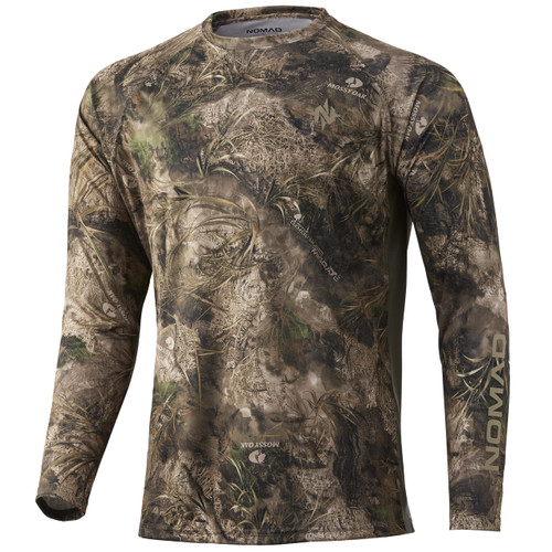 Nomad Men's Standard Pursuit Long Sleeve Hunting Shirt W/Sun Protection, Mossy Oak Migrate Camo, X-Large