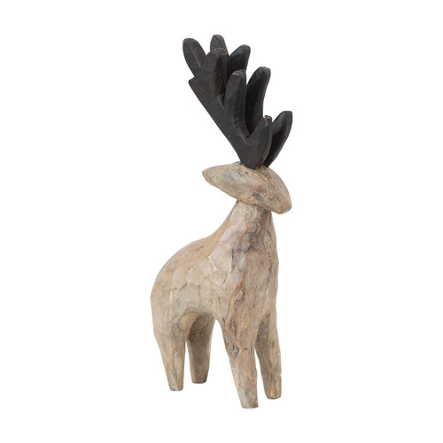 Creative Co-Op Hand-Carved Mango Wood Reindeer