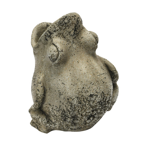 Creative Co-Op Resin and Cement Frog Planter Pot, 8" L x 7" W x 9" H, Greige