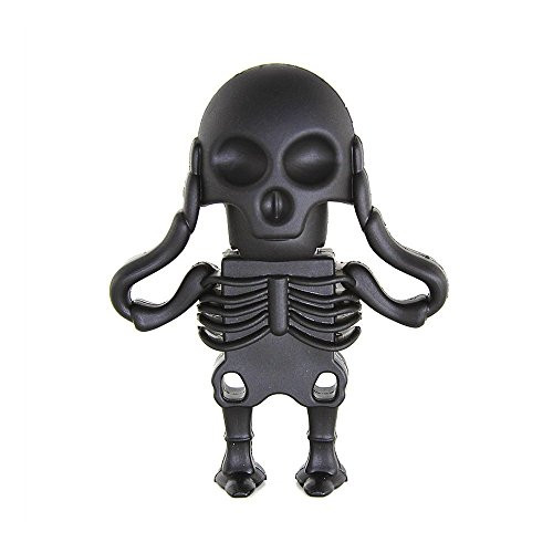 Aneew 16GB Black Pendrive Skull Model USB Flash Drive Memory Thumb Stick