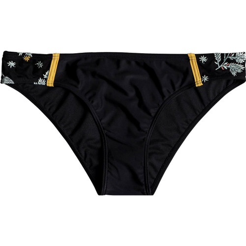 Roxy Junior's Pop Surf Regular Bikini Swimsuit Bottom, True Black, XS