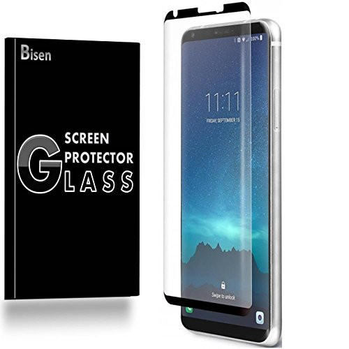 LG V30 / LG V30+ Tempered Glass Screen Protector [Full Coverage], BISEN 3D Curved Screen Protector For LG V30 / LG V30+