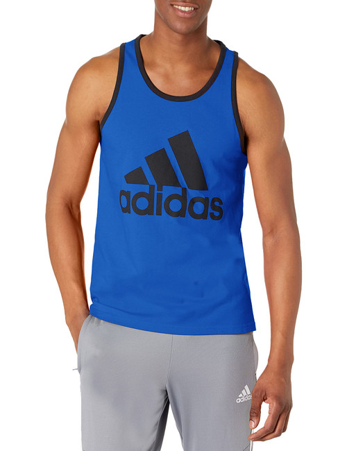 adidas Men's Badge of Sport Classic Tank, Team Royal Blue/Black, Medium