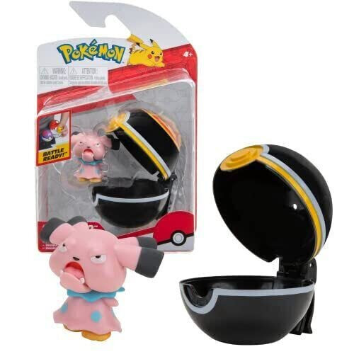 Pokemon Clip N Go Battle Feature Figure Set and Action Ready (Snubbull and Luxury Ball)